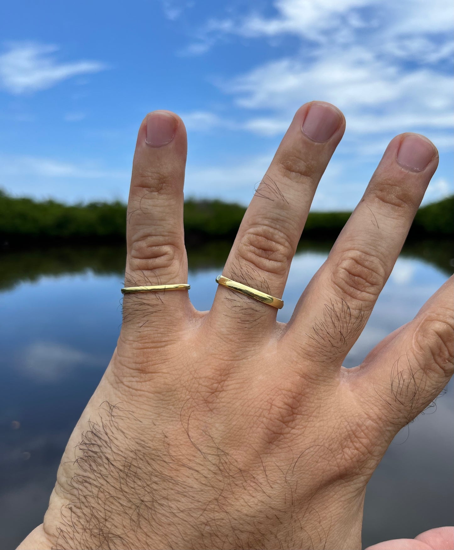 18k gold classic wedding band