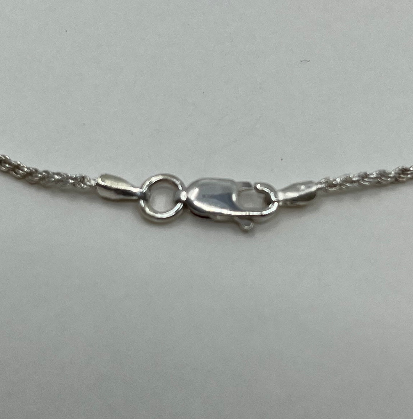 Silver necklace with diamonds