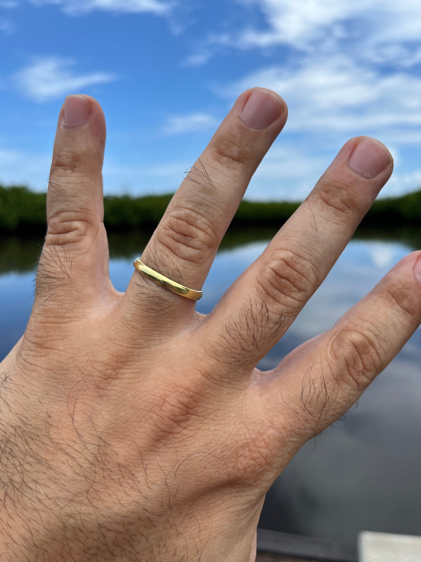 18k gold classic wedding band