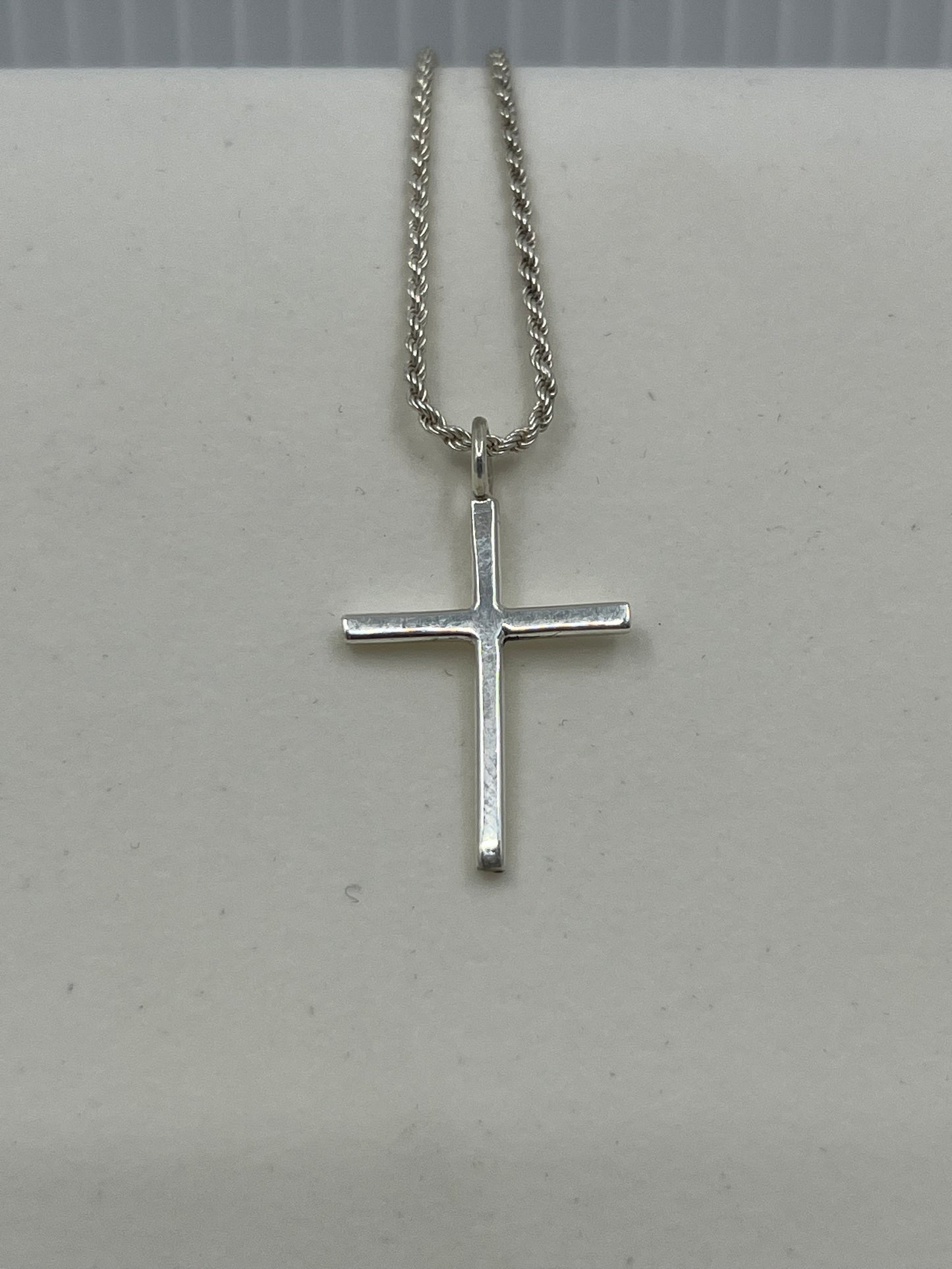 Silver cross necklace